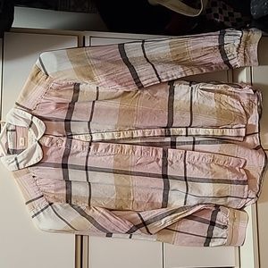 Lightweight Pink plaid loft button up